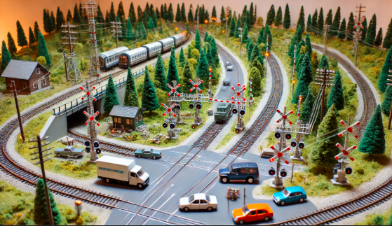 n scale railroad crossing kit